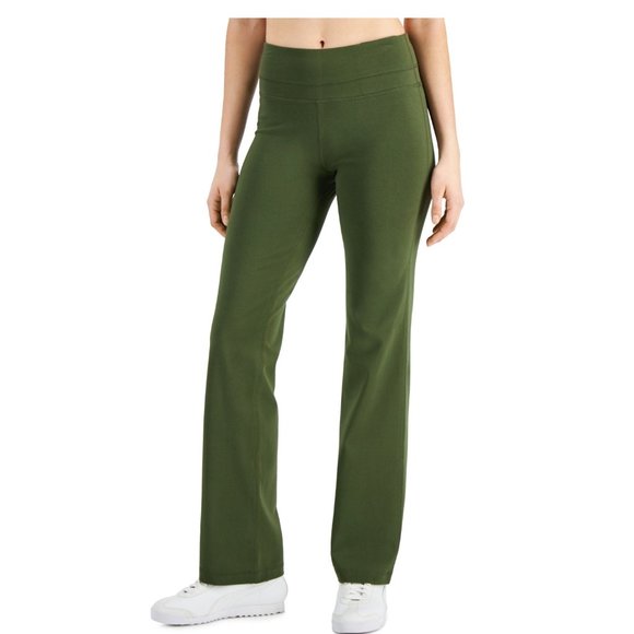 Ideology Pants - NWT ID Ideology Womens High Rise Flared Pants Native Green Size XL $50 B353